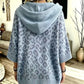 Comfortable And Casual Leopard-print Knitted Hoodie