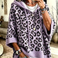 Comfortable And Casual Leopard-print Knitted Hoodie