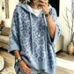 Comfortable And Casual Leopard-print Knitted Hoodie
