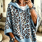 Comfortable And Casual Leopard-print Knitted Hoodie