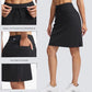 Women's Skorts Skirts 20" Knee Length Cotton Casual High Waist Drawstring Modest Golf Skort with Pocket