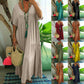 🌺Hot Sale 50% OFF⏳Women's V Neck Short Sleeve Maxi Dress with a Relaxed Flowy Fit for Summer