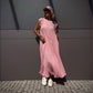 Sleeveless pleated simple solid color dress