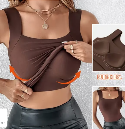 ⏳48H Flash Offer • 300 Pieces 🔒⏰Women’s U-Neck Thermal Tank with Built-In Bra