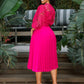 Women's Lace Hollow Pleat Dress