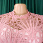 Women's Lace Hollow Pleat Dress