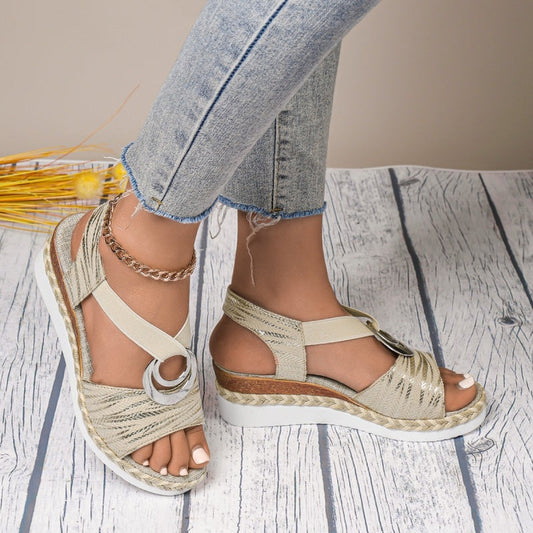 2024 New Design👡Women's Fashion Open-toe Wedge Sandals