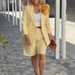 Women's Elegant Shorts and Blazer Set