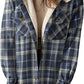 ⏰HOT SALE⏰WOMEN'S THICKENED FLANNEL LONG SLEEVE PLAID JACKET COAT WITH HOOD