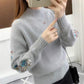 💃🏻Christmas promotion:49% OFF🎅🏻🔥Thick cashmere knit sweater with floral embroidery