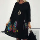 🎁Women's Loose Butterfly Print Round Neck Dress