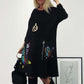 🎁Women's Loose Butterfly Print Round Neck Dress