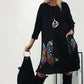 🎁Women's Loose Butterfly Print Round Neck Dress