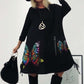 🎁Women's Loose Butterfly Print Round Neck Dress