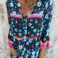 🔥2025 NEW SALES - 50% OFF🔥Casual Floral V-Neck Button Closure Dress