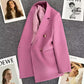 Metal Button Solid Color Casual Blazer with Pockets