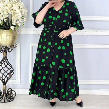 🌸Spring Specials💐 Women’s Elegant V-Neck Polka Dot  Dress