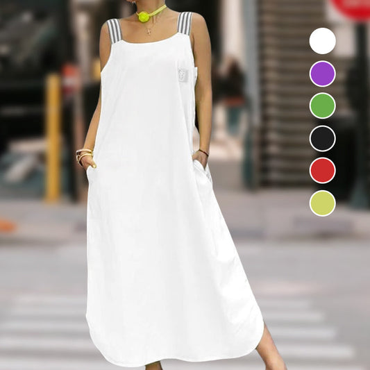 💐Wide Strap Maxi Dress with Pockets