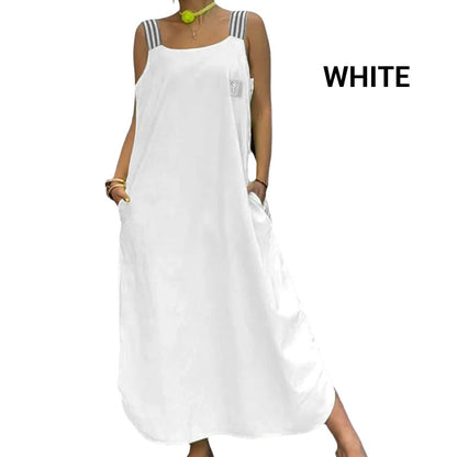 💐Wide Strap Maxi Dress with Pockets