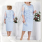 Women's Elegant Lace Patchwork Large-size Dress