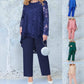 Lace Cutout Long Sleeve Top & Pants Set