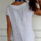 🏖️Summer Hot Sale 50% OFF🌼Women's Round Neck Short Sleeve Cotton Linen Dress
