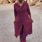 Print Button-Down Shirt & Pants 2-Piece Set