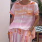 Women’s Round Neck Top & High-Waisted Skirt 2-PCS Set