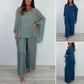 ✨ Early spring new ✨ ultra-thin women's elegant casual chiffon top and wide-leg pants set