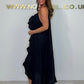 Women's Spaghetti Strap Dress with Asymmetrical Hem
