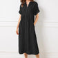🔥LAST DAY SALE 49% OFF🔥 Striped Lapel Button Down Shirt Dress