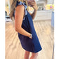 Color Block Ruffle Midi Dress