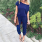 Women's Off Shoulder Elastic Waist Stretchy Jumpsuit