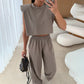 🌸New Arrival 50%OFF💖 Women's Casual Cropped Top & Full-Length Pants Set