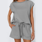 🎉Last Day Promotion 50% OFF💃Women's Round-Neck Top & Shorts 2-Piece Set