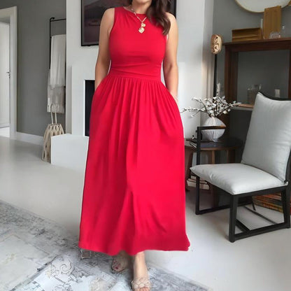 Women's Elegant Crew Neck Maxi Dress👗