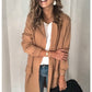 Casual Solid Color Lapel Open Front Suit Jacket