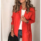 Casual Solid Color Lapel Open Front Suit Jacket