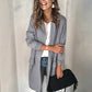 Casual Solid Color Lapel Open Front Suit Jacket