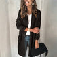 Casual Solid Color Lapel Open Front Suit Jacket