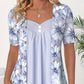 Women's Irregular Floral Patchwork Top