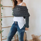 🧣Women’s Cut-out Knitted Shawl with Double Sleeves