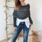 🧣Women’s Cut-out Knitted Shawl with Double Sleeves