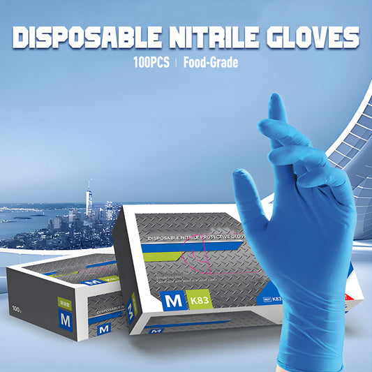 100PCS Food-Grade Disposable Nitrile Gloves
