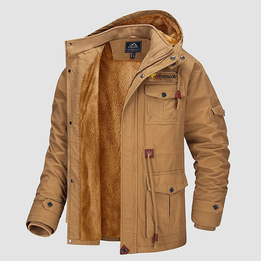 ⏰Limited Time Sale 50% OFF🔥Men's Winter Drawstring Cotton Military Driver Jacket - Comfort and Style Combined