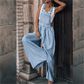 Women's Loose Adjustable Strap Wide Leg Denim