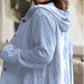 Women's Oversized Hooded Corduroy Button Down Jacket