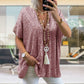 Women's Sequin V-Neck Top