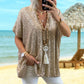 Women's Sequin V-Neck Top