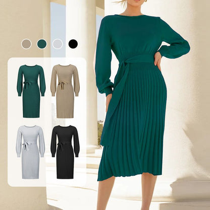 Nice Gift! Elegant Slim Pleated Knit Dress for Women
